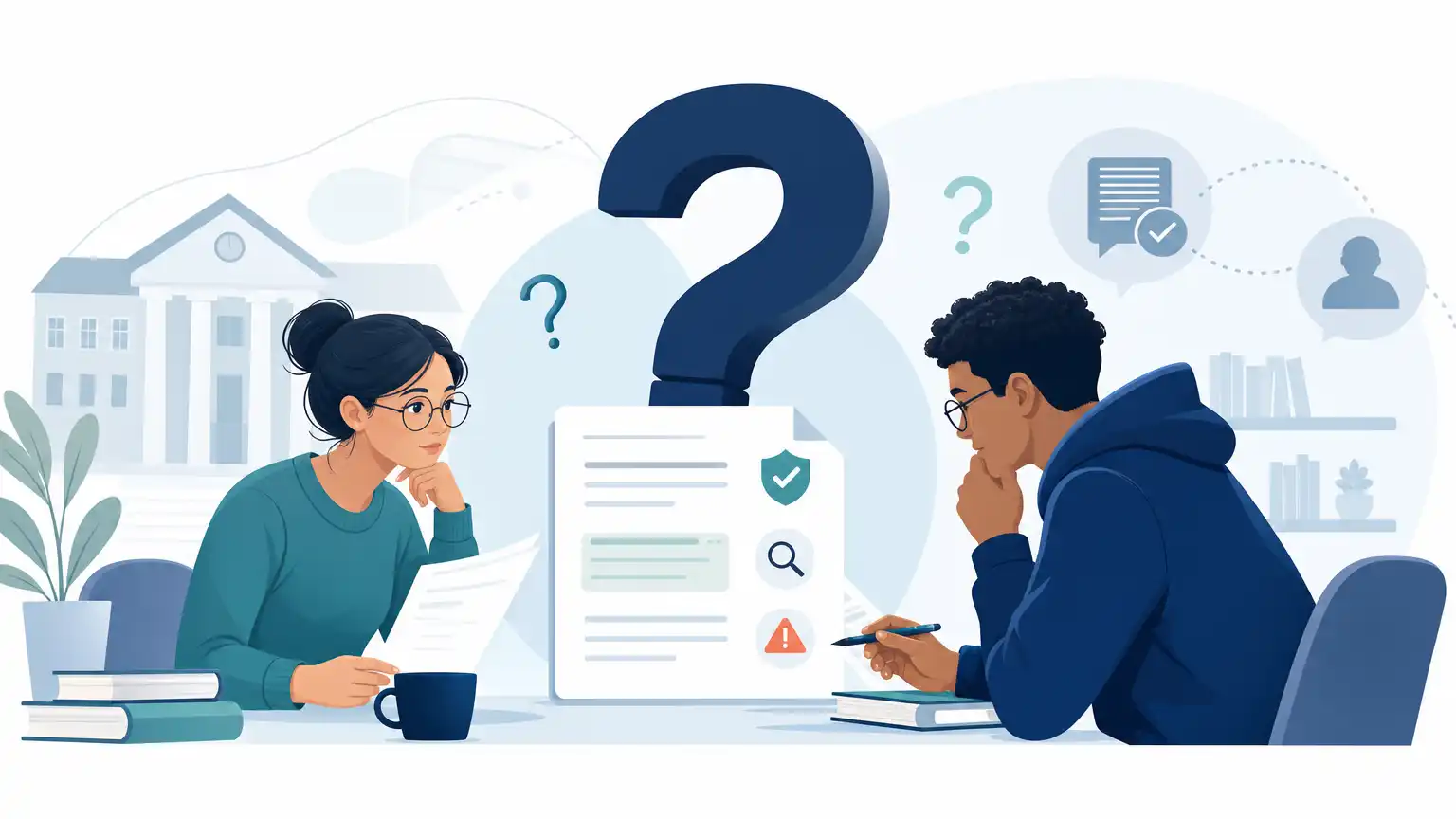 Editorial visual explaining frequently asked questions for students reviewing Turnitin results. Editorial visual explaining frequently asked questions for students reviewing Turnitin results.