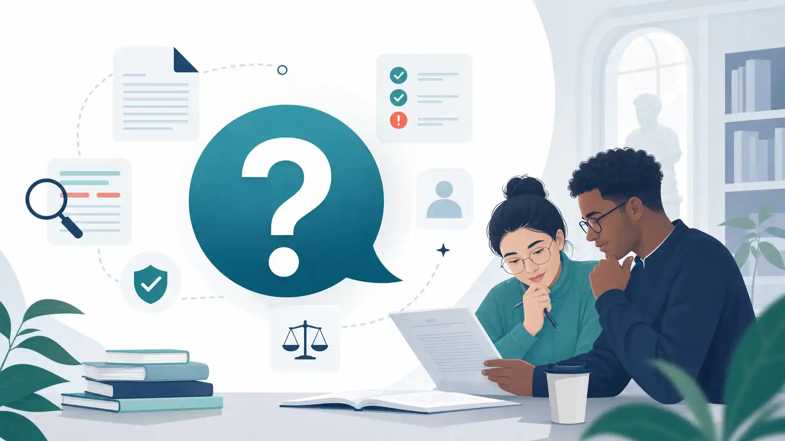 Editorial visual explaining frequently asked questions for students reviewing Turnitin results. Editorial visual explaining frequently asked questions for students reviewing Turnitin results.