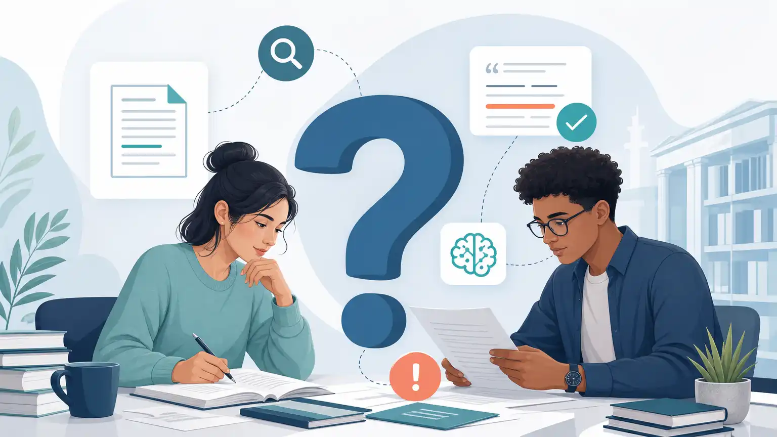 Editorial visual explaining frequently asked questions for students reviewing Turnitin results. Editorial visual explaining frequently asked questions for students reviewing Turnitin results.