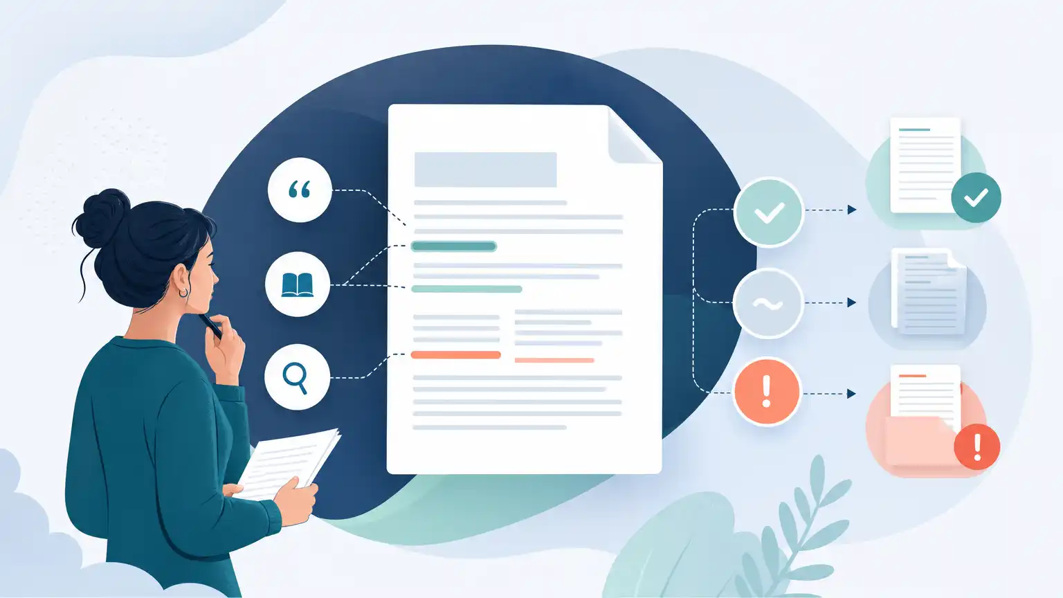 Editorial visual explaining what counts as qualifying text for students reviewing Turnitin results. Editorial visual explaining what counts as qualifying text for students reviewing Turnitin results.