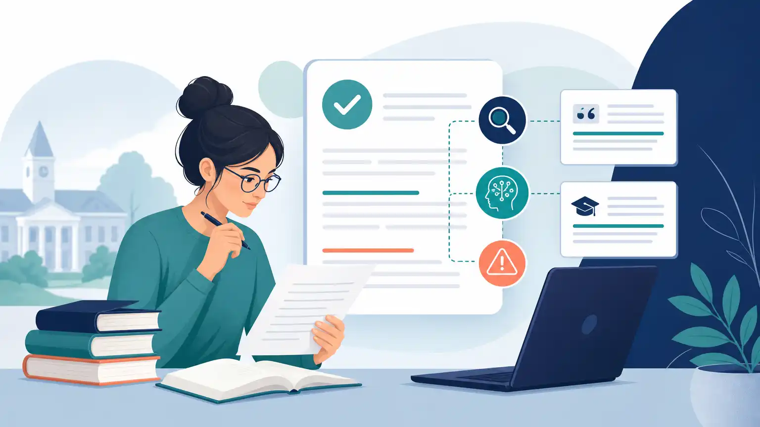 Editorial visual explaining conclusion on how does turnitin detect ai for students reviewing Turnitin results. Editorial visual explaining conclusion on how does turnitin detect ai for students reviewing Turnitin results.