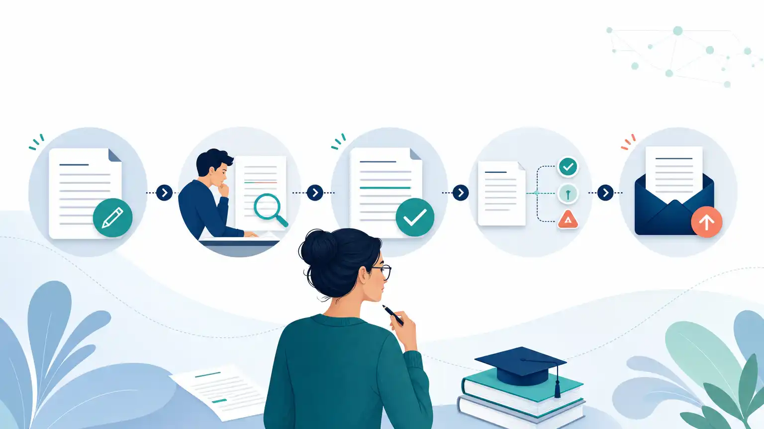 Editorial visual explaining when draft submissions and resubmissions help for students reviewing Turnitin results. Editorial visual explaining when draft submissions and resubmissions help for students reviewing Turnitin results.