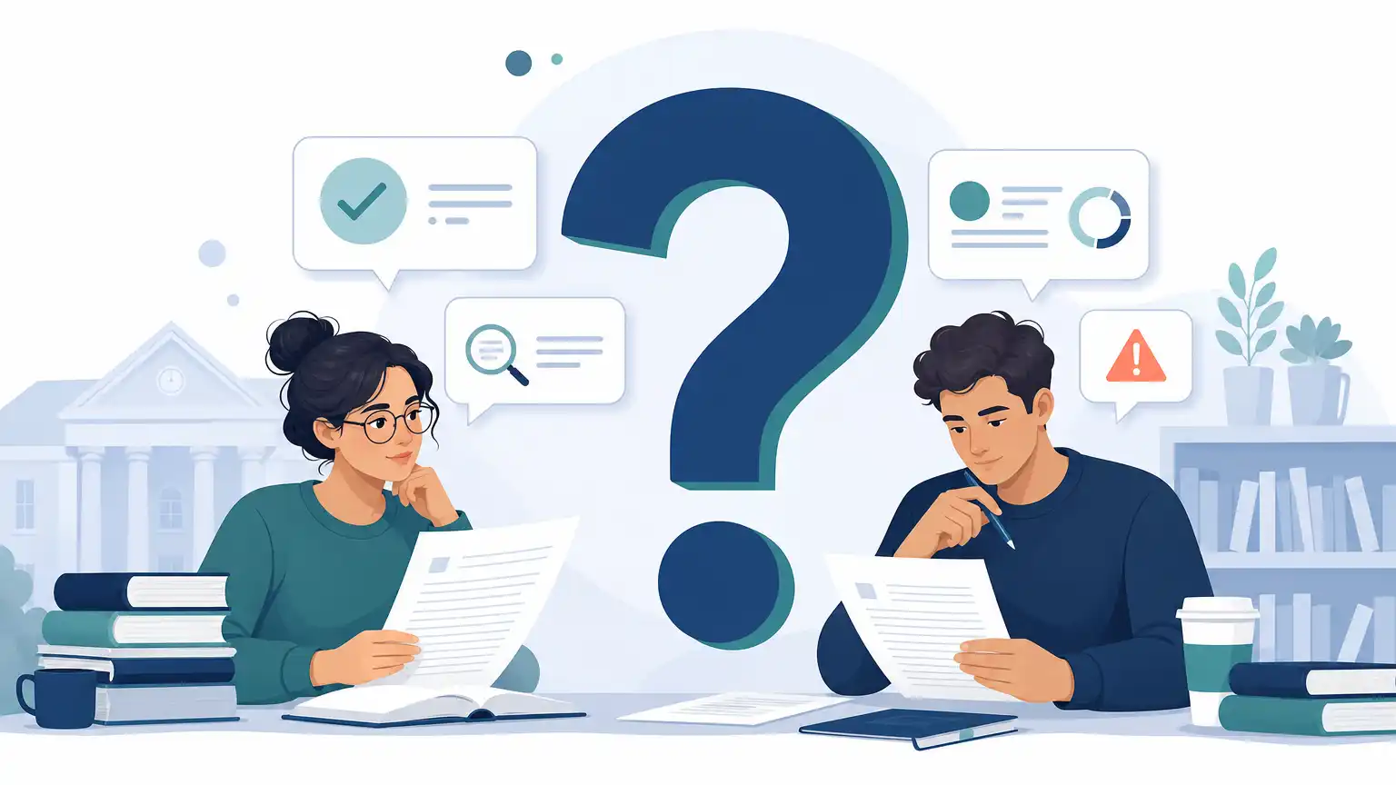 Editorial visual explaining frequently asked questions for students reviewing Turnitin results. Editorial visual explaining frequently asked questions for students reviewing Turnitin results.