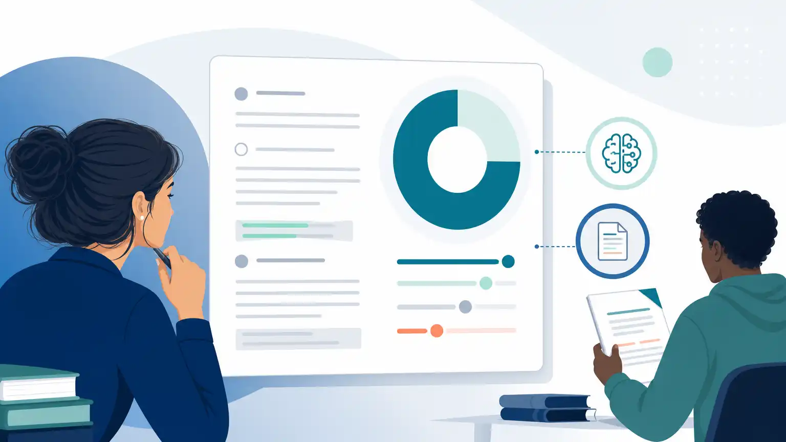 Editorial visual explaining how to read the overall ai percentage for students reviewing Turnitin results. Editorial visual explaining how to read the overall ai percentage for students reviewing Turnitin results.