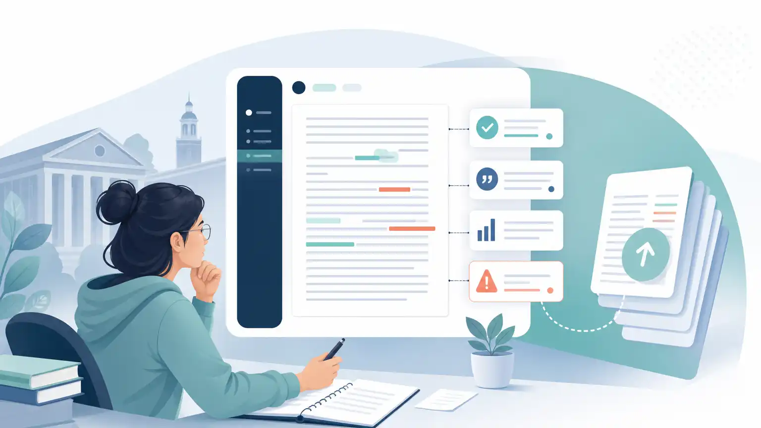 Editorial visual explaining when direct submission links are available for students reviewing Turnitin results. Editorial visual explaining when direct submission links are available for students reviewing Turnitin results.