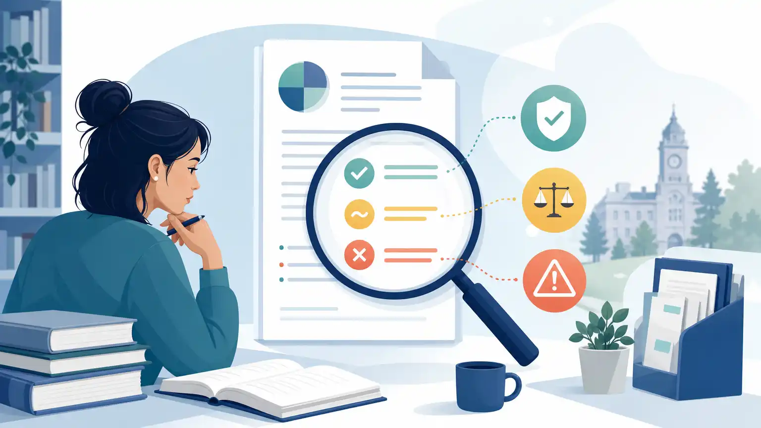 Editorial visual explaining what makes a report more or less reliable for students reviewing Turnitin results. Editorial visual explaining what makes a report more or less reliable for students reviewing Turnitin results.