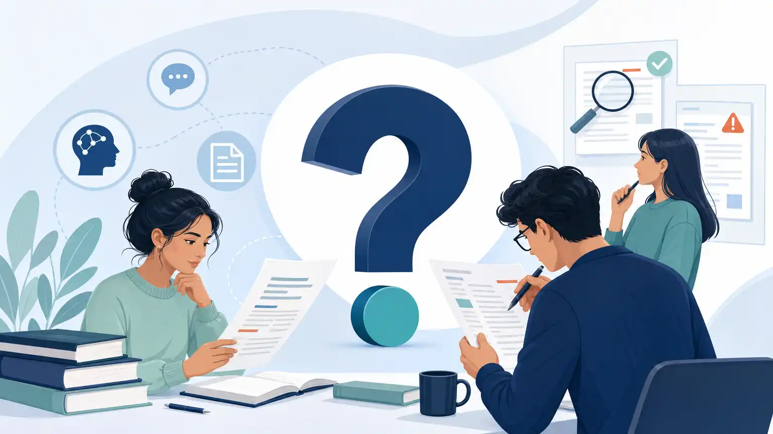 Editorial visual explaining frequently asked questions for students reviewing Turnitin results. Editorial visual explaining frequently asked questions for students reviewing Turnitin results.
