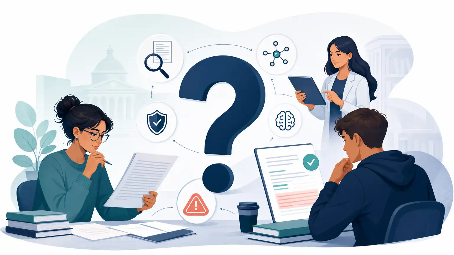 Editorial visual explaining frequently asked questions for students reviewing Turnitin results. Editorial visual explaining frequently asked questions for students reviewing Turnitin results.