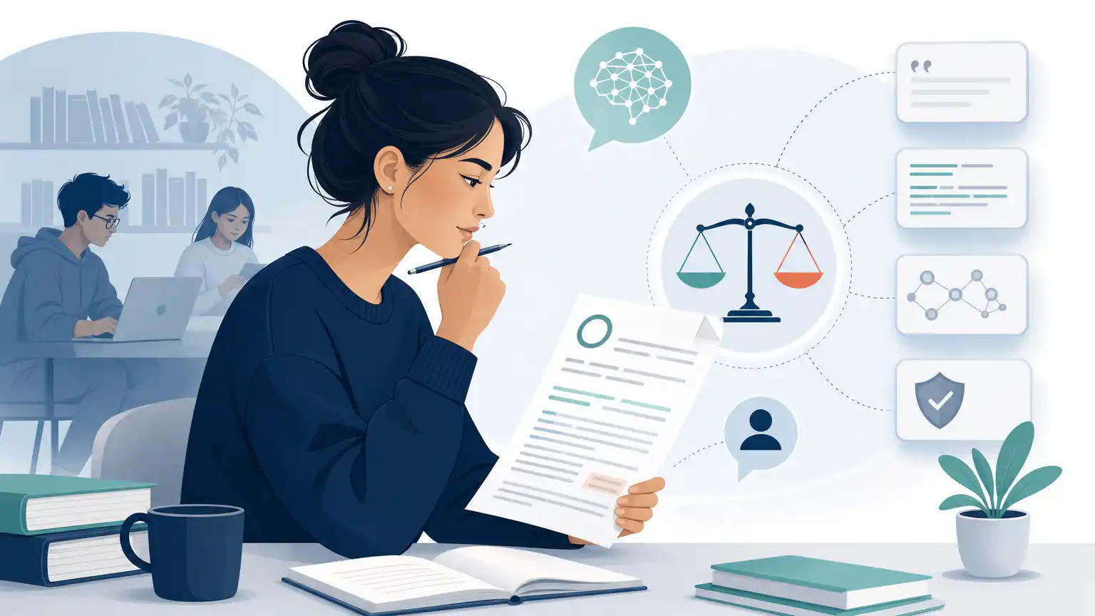 Editorial visual explaining what accuracy cannot decide by itself for students reviewing Turnitin results. Editorial visual explaining what accuracy cannot decide by itself for students reviewing Turnitin results.