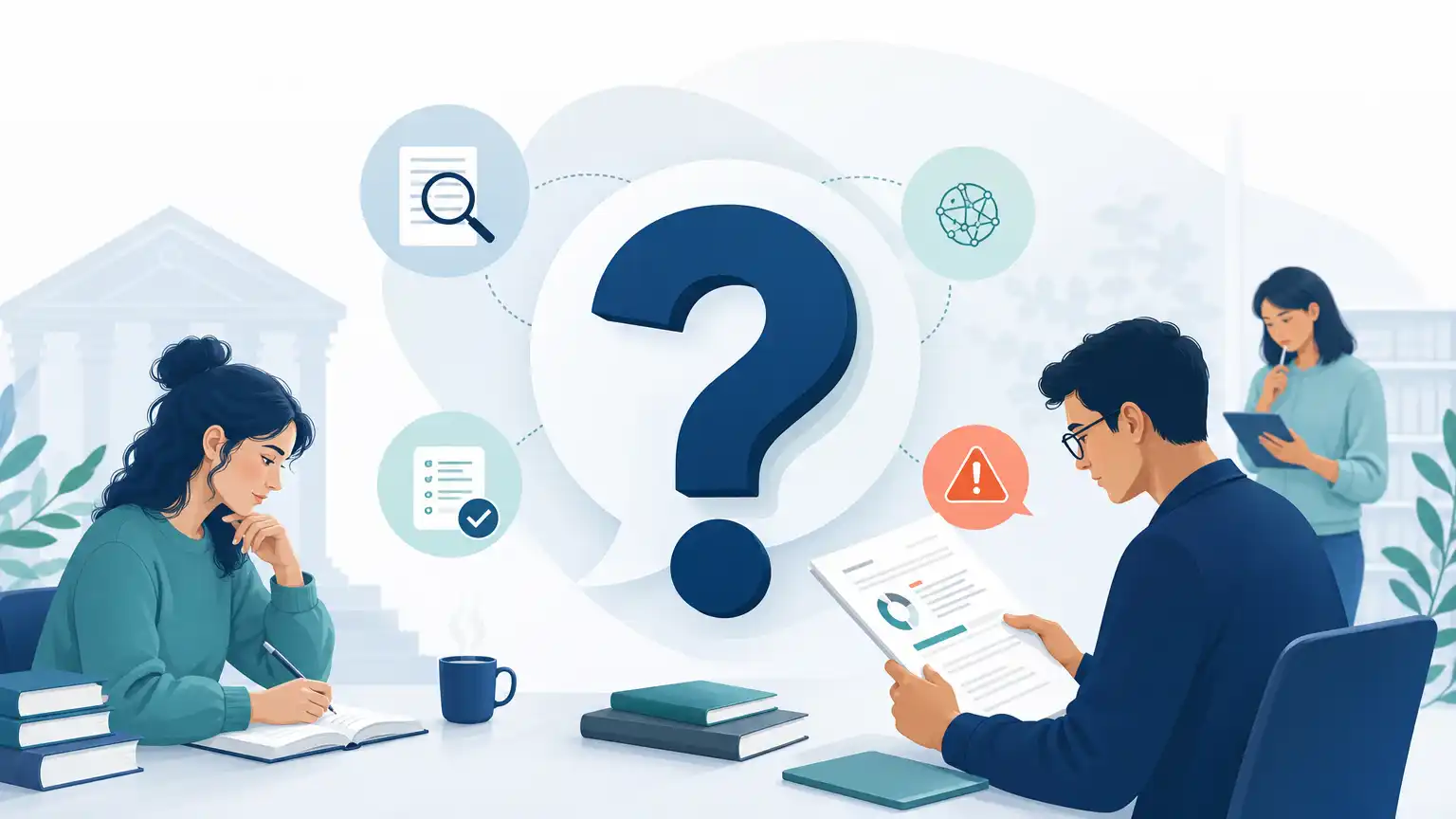 Editorial visual explaining frequently asked questions for students reviewing Turnitin results. Editorial visual explaining frequently asked questions for students reviewing Turnitin results.