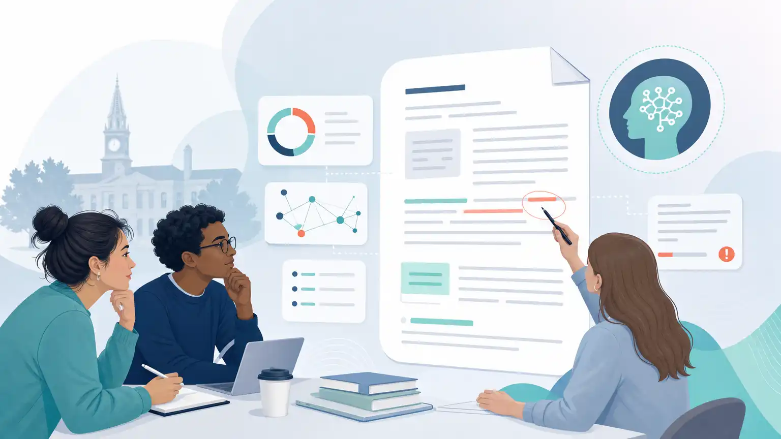 Editorial visual explaining what turnitin says about its ai writing model for students reviewing Turnitin results. Editorial visual explaining what turnitin says about its ai writing model for students reviewing Turnitin results.