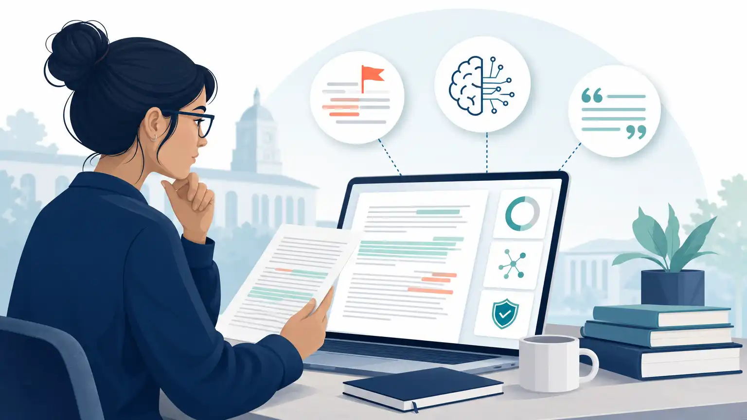 Student-friendly editorial visual about what ai detector does turnitin use and responsible Turnitin report review. Student-friendly editorial visual about what ai detector does turnitin use and responsible Turnitin report review.