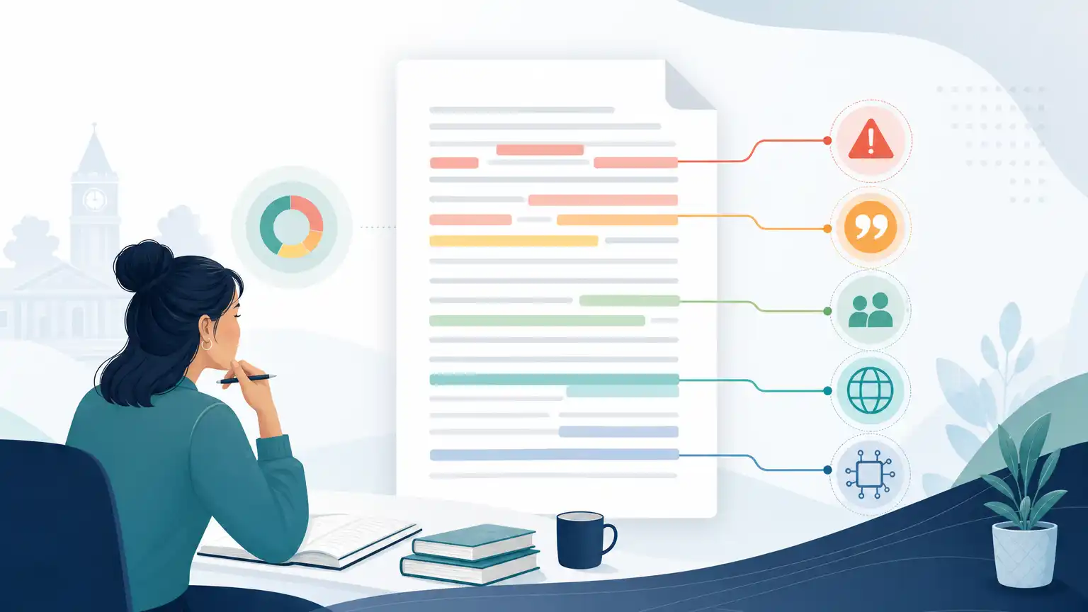 Editorial visual explaining how turnitin uses similarity score colors for students reviewing Turnitin results. Editorial visual explaining how turnitin uses similarity score colors for students reviewing Turnitin results.