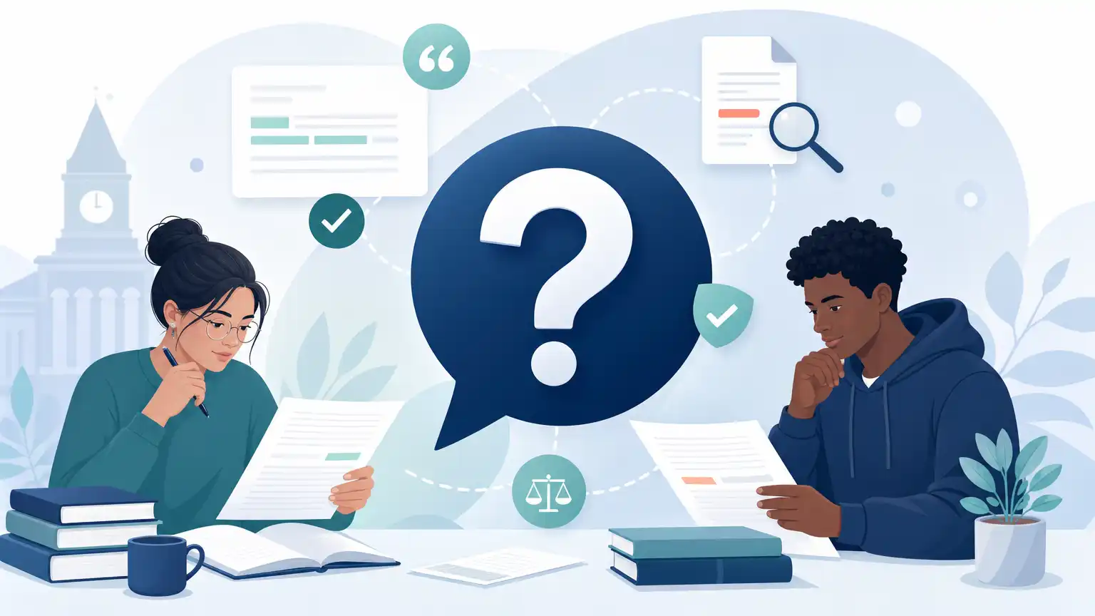 Editorial visual explaining frequently asked questions for students reviewing Turnitin results. Editorial visual explaining frequently asked questions for students reviewing Turnitin results.