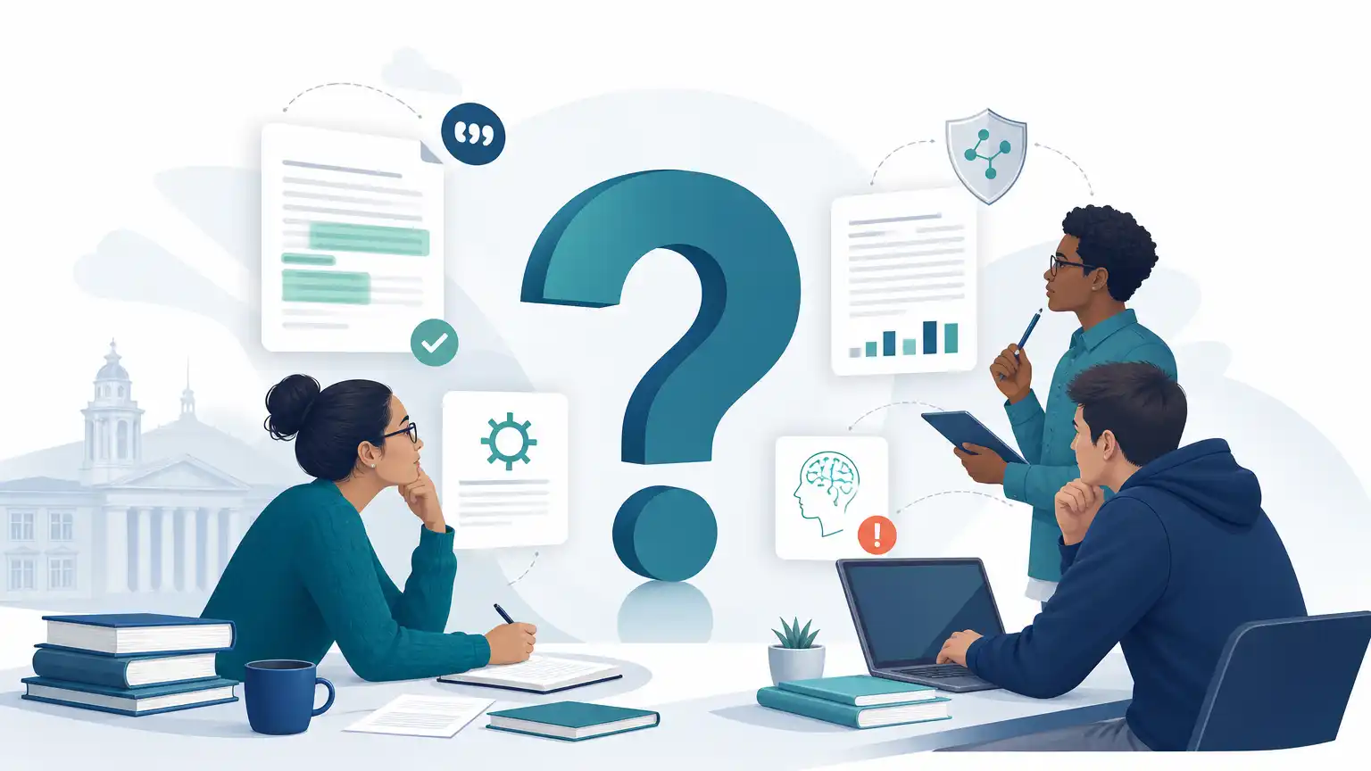 Editorial visual explaining frequently asked questions for students reviewing Turnitin results. Editorial visual explaining frequently asked questions for students reviewing Turnitin results.